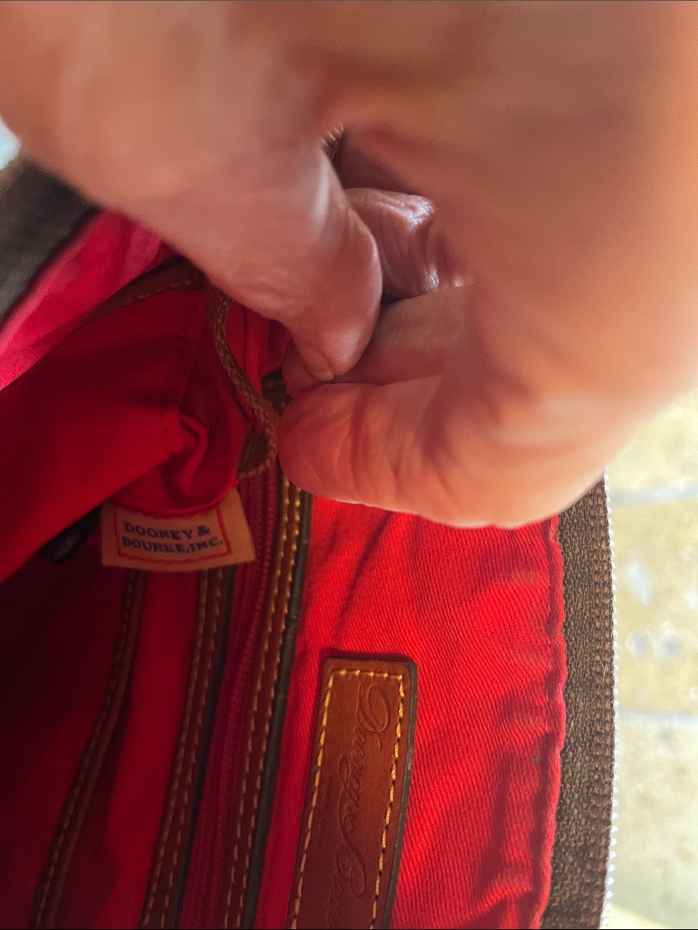 Dooney & Bourke Grey Nylon Crossbody Bag DAMAGED - Picture 9 of 16